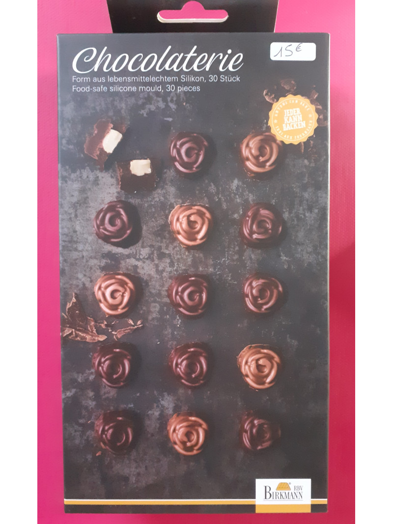 Moule pour chocolat motif rose